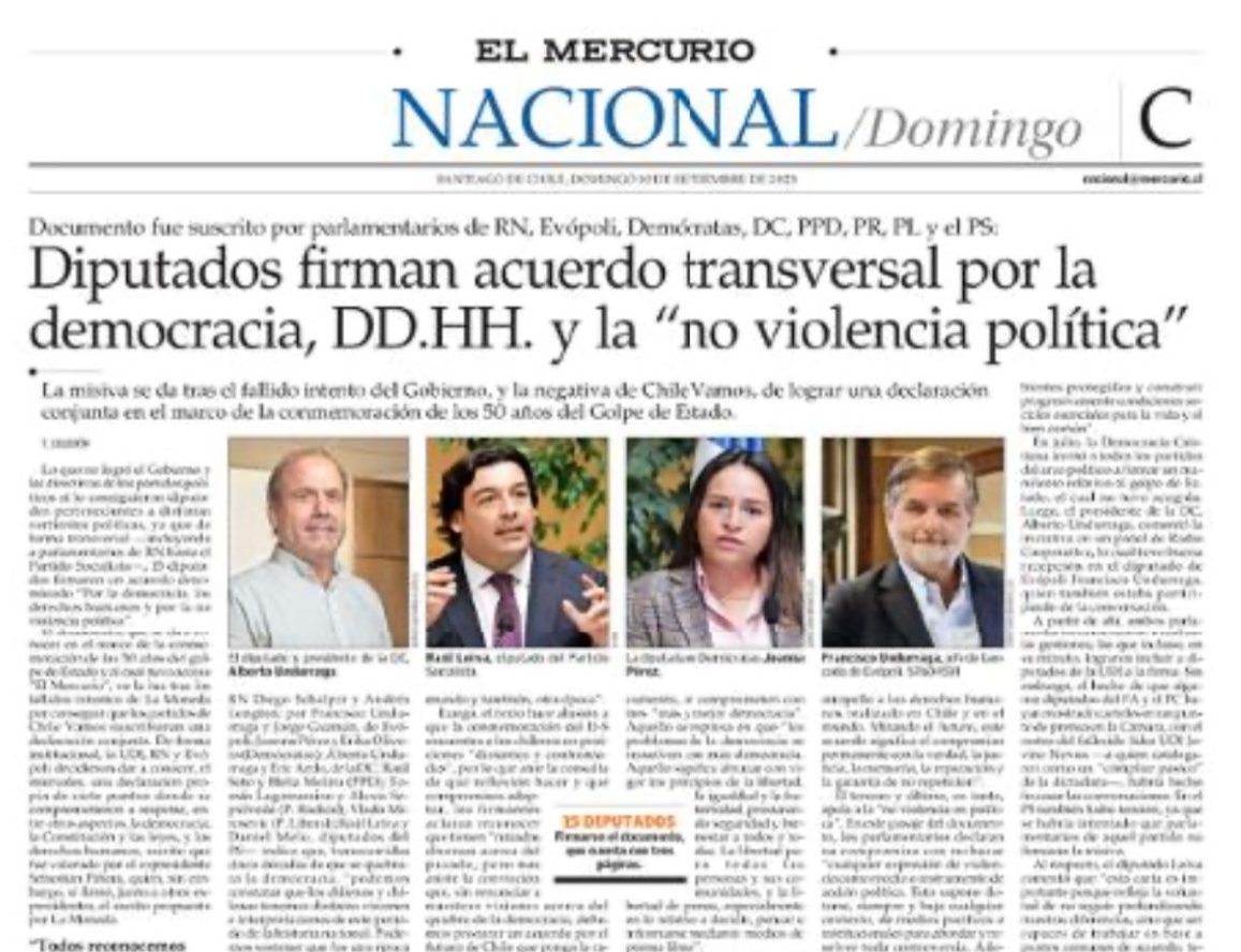 Diputados desde el PS a RN suscriben declaración por la Democracia, a ...