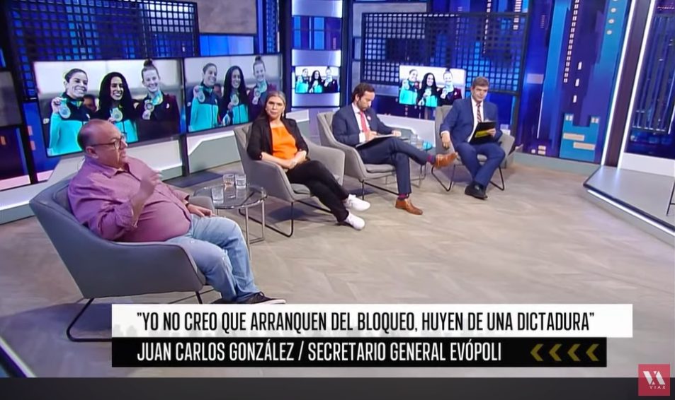 «Buscan asilo político y no es precisamente por el bloqueo de EE.UU.»: Juan C. González a Bárbara Figueroa en VíaX