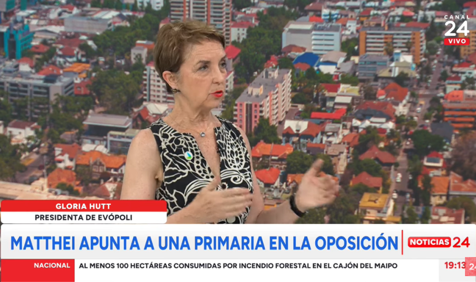 Gloria Hutt se refiere a las elecciones internas, y la eventual proclamación presidencial de Matthei